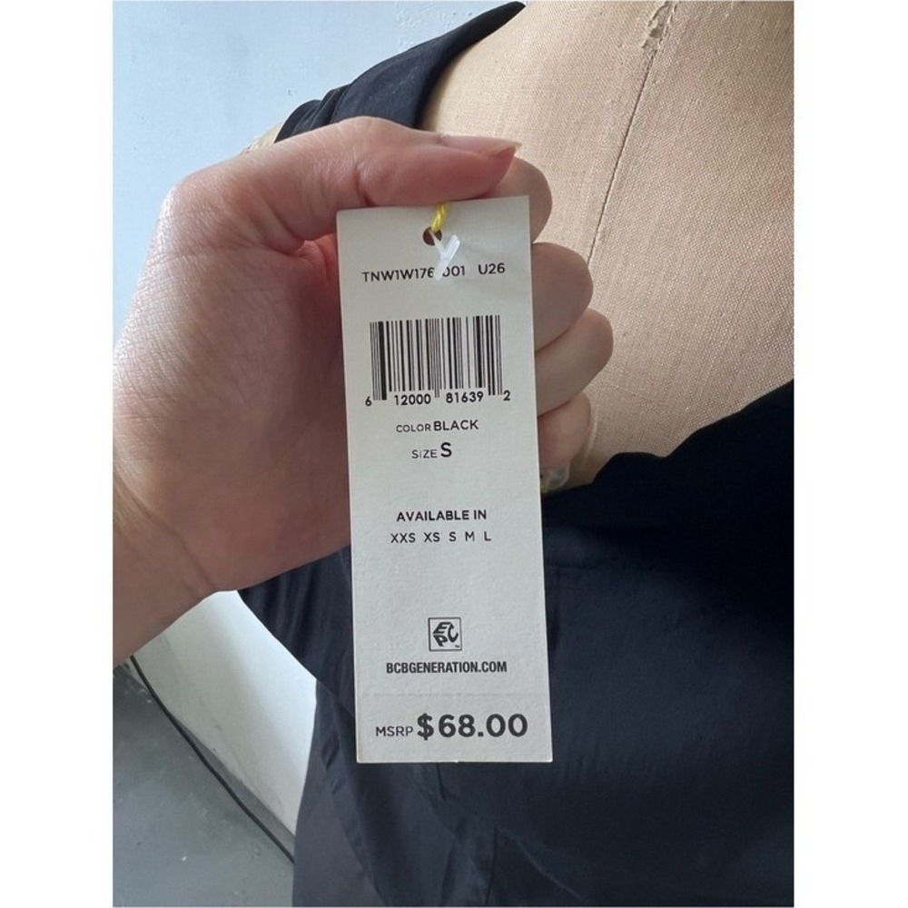 BCBGeneration Black Sleeveless Long Button-Front Tunic - Picture 3 of 5